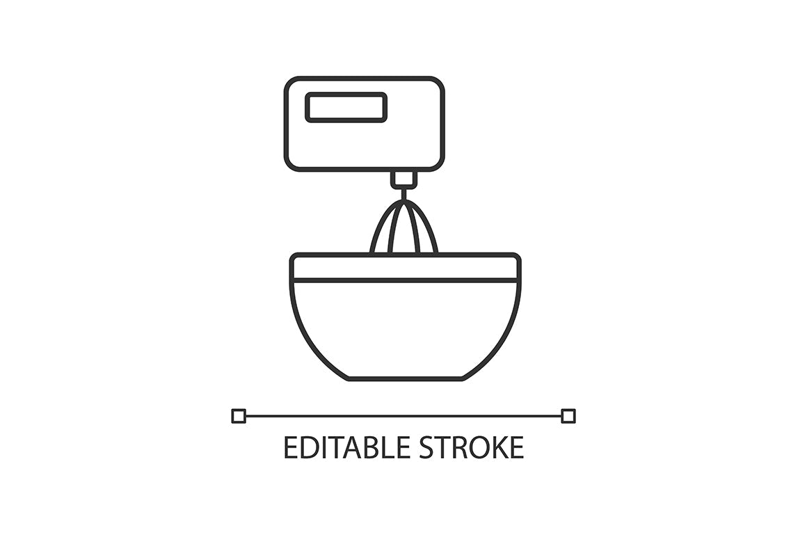 Cooking instruction linear icons set for dark and light mode