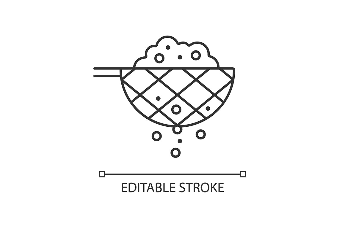 Cooking instruction linear icons set for dark and light mode