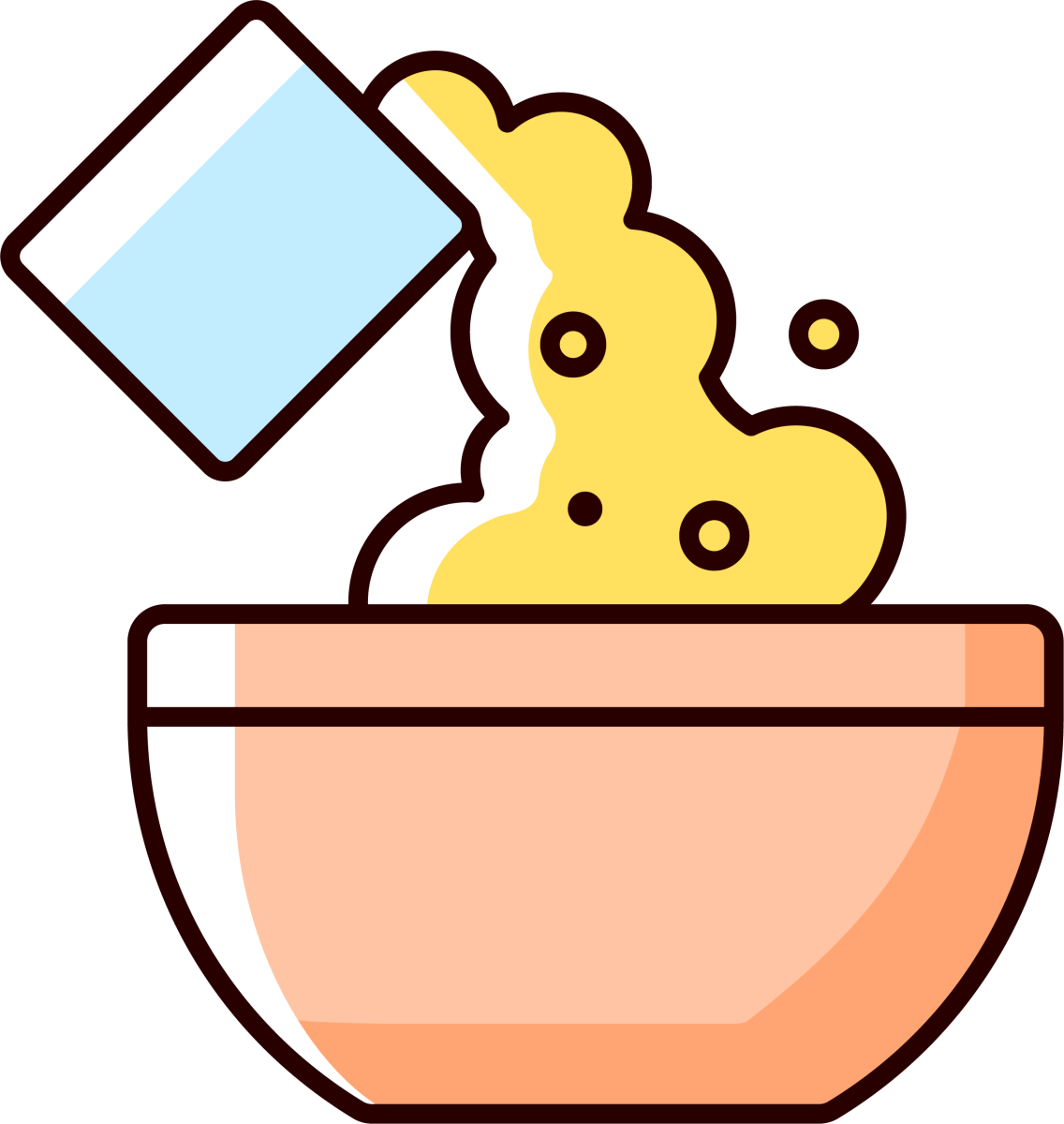 Cooking instruction RGB color icons set