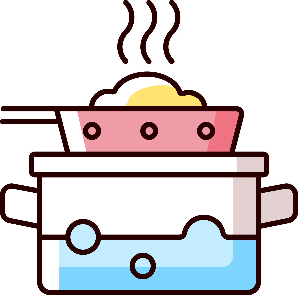 Cooking instruction RGB color icons set