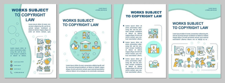 Copyright law brochure template set