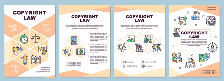 Copyright owners rights brochure template bundle