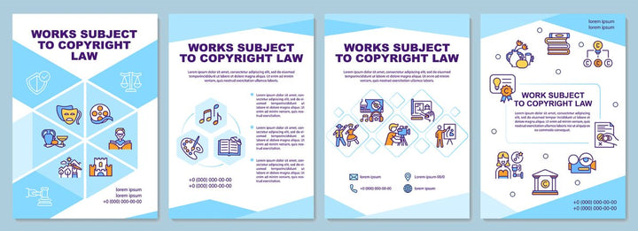 Copyright owners rights brochure template bundle