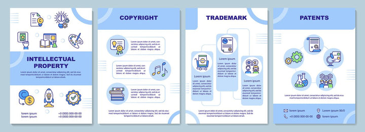 Copyright owners rights brochure template bundle