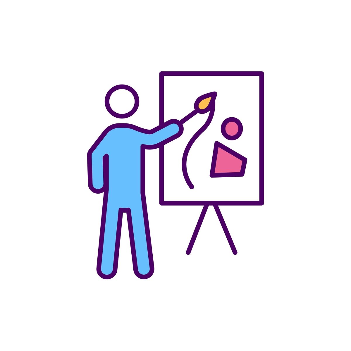 Copyright RGB color icons set