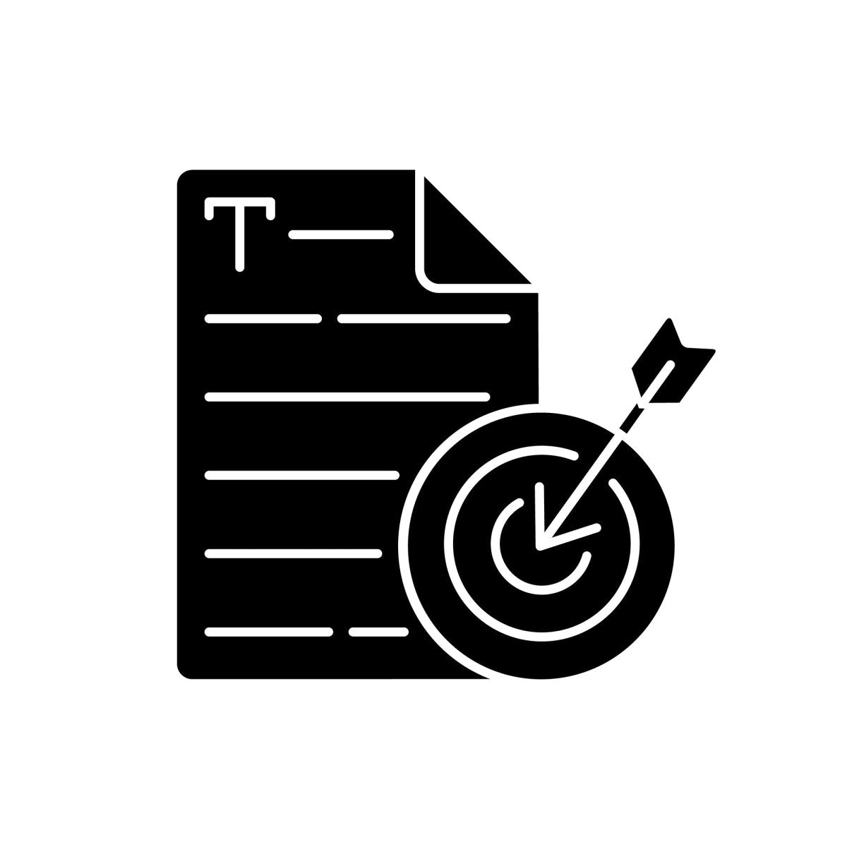 Copywriting black glyph icons set on white space