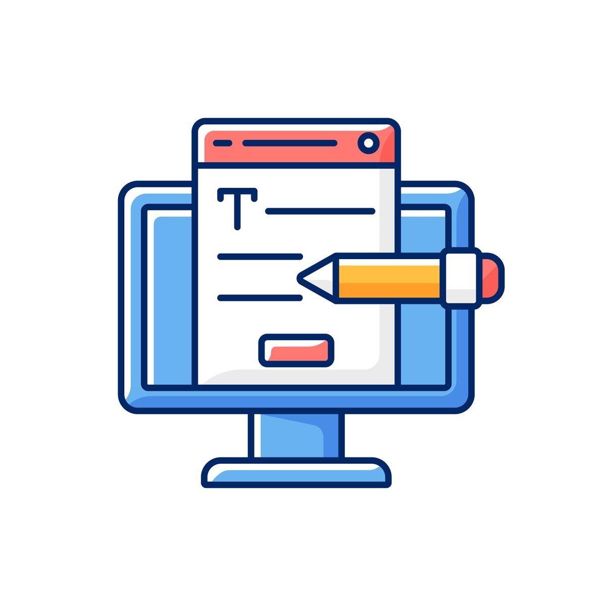 Copywriting RGB color icons set