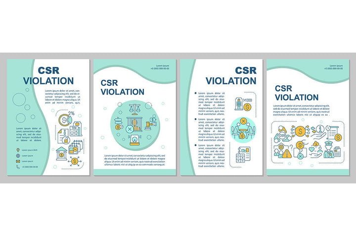 Corporate social responsibility activities brochure template