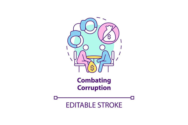 Corporate social responsibility offence concept icons bundle