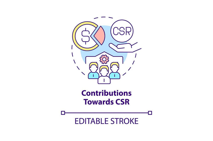 Corporate social responsibility offence concept icons bundle