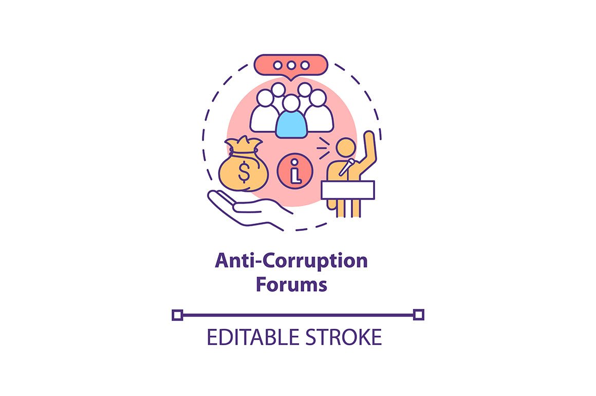 Corruption concept icons bundle