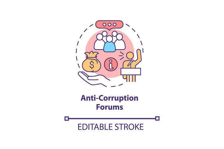 Corruption concept icons bundle