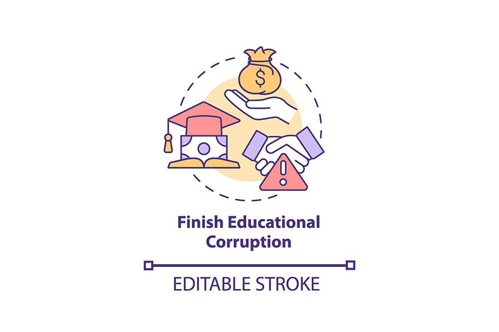 Corruption concept icons bundle