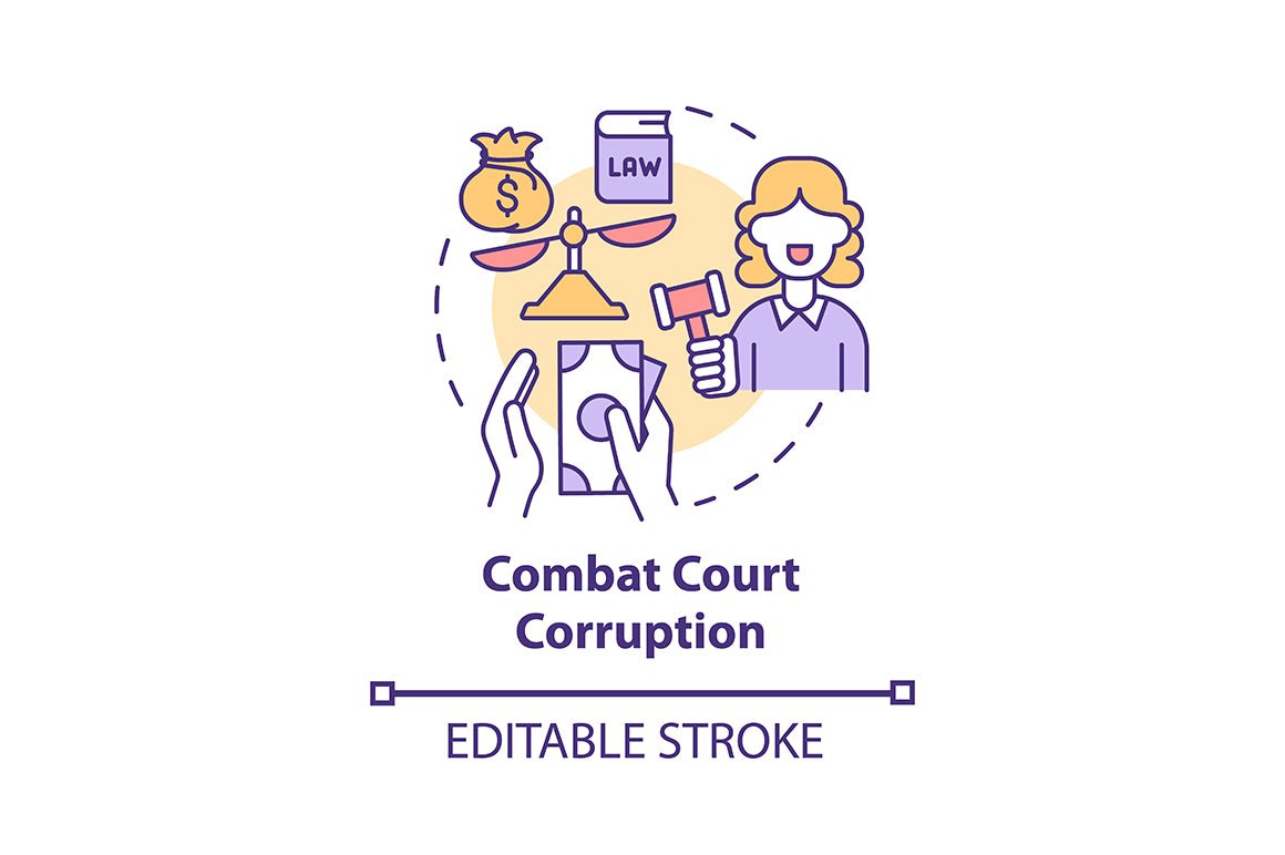 Corruption concept icons bundle