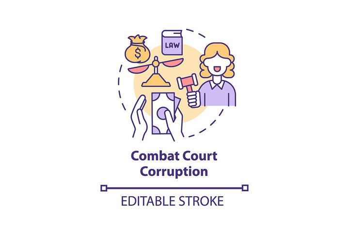 Corruption concept icons bundle