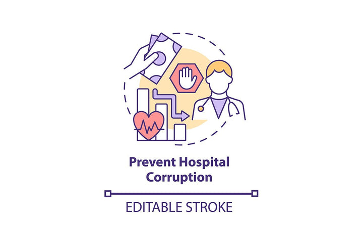 Corruption concept icons bundle