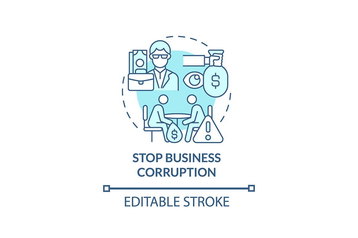Corruption Concept Icons Bundle