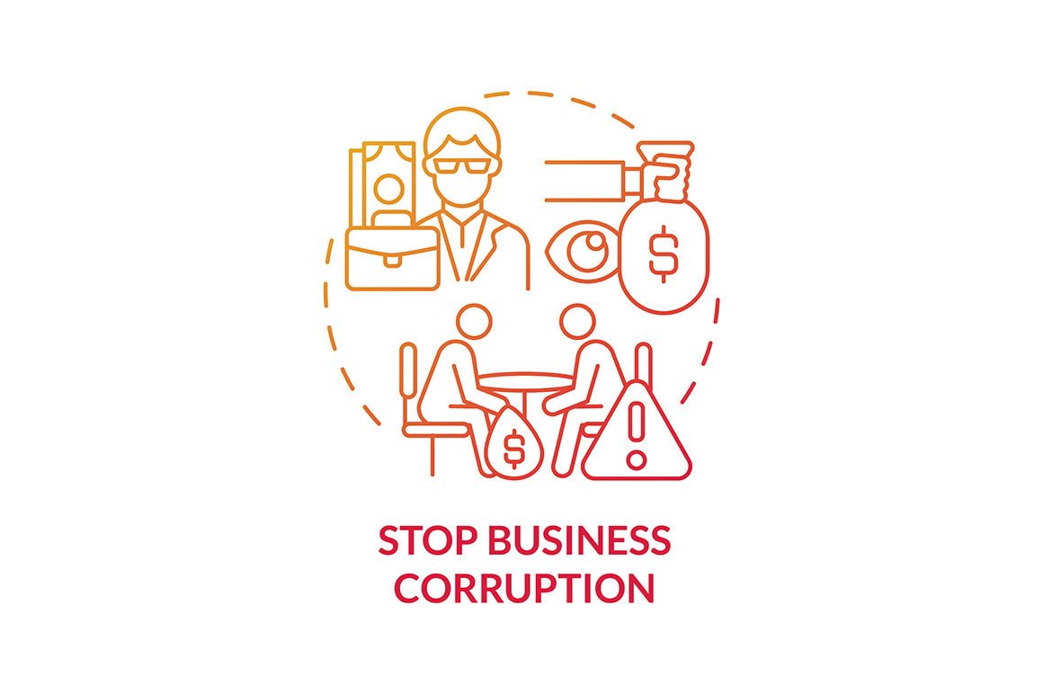Corruption Concept Icons Bundle