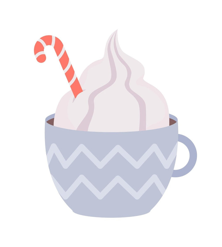 Creamy Christmas punch semi flat color vector object