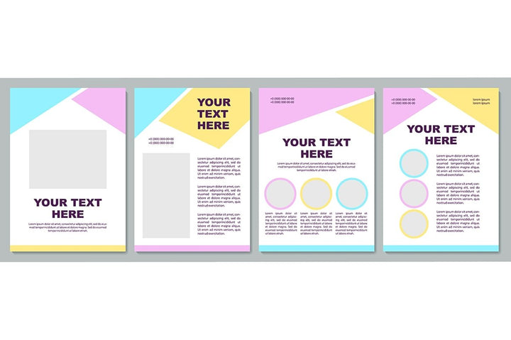 Creative colorful brochure template bundle