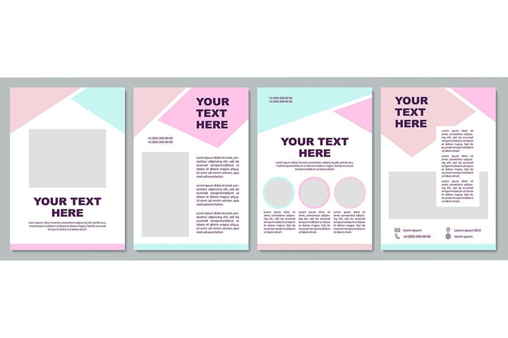 Creative colorful brochure template bundle