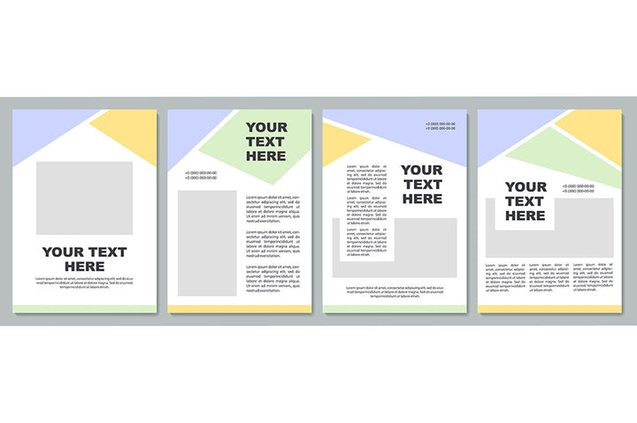 Creative colorful brochure template bundle