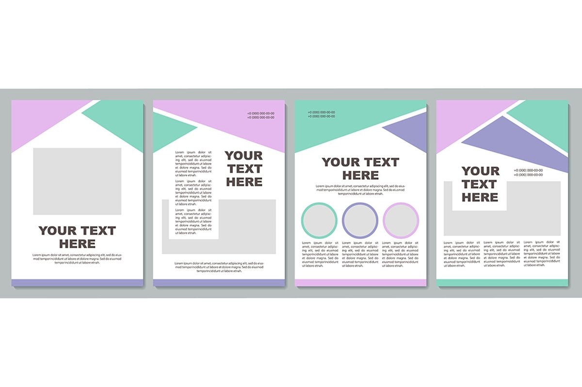 Creative colorful brochure template bundle