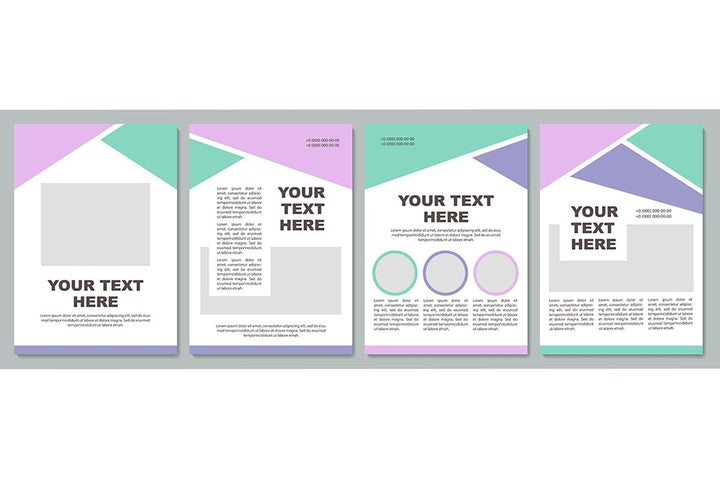 Creative colorful brochure template bundle