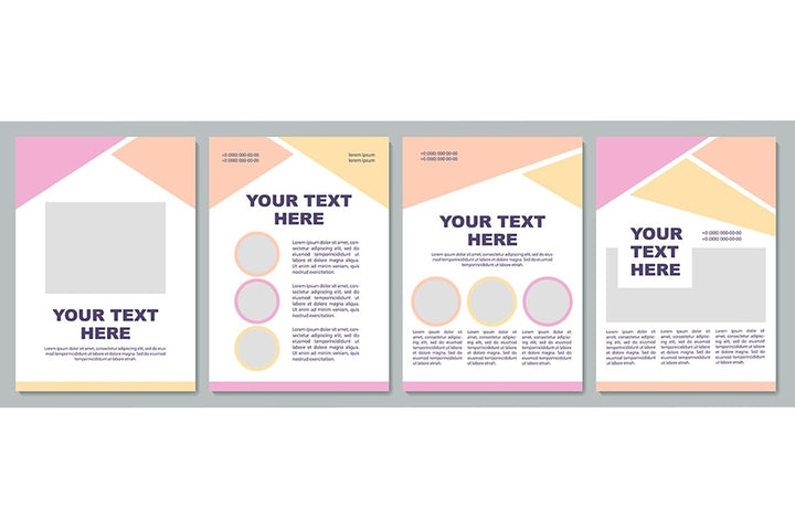 Creative colorful brochure template bundle