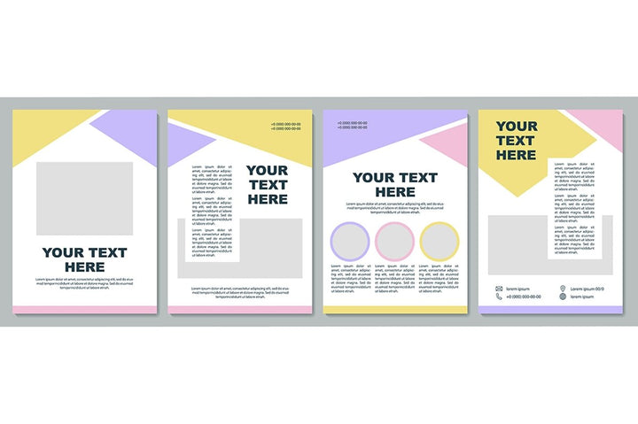 Creative colorful brochure template bundle
