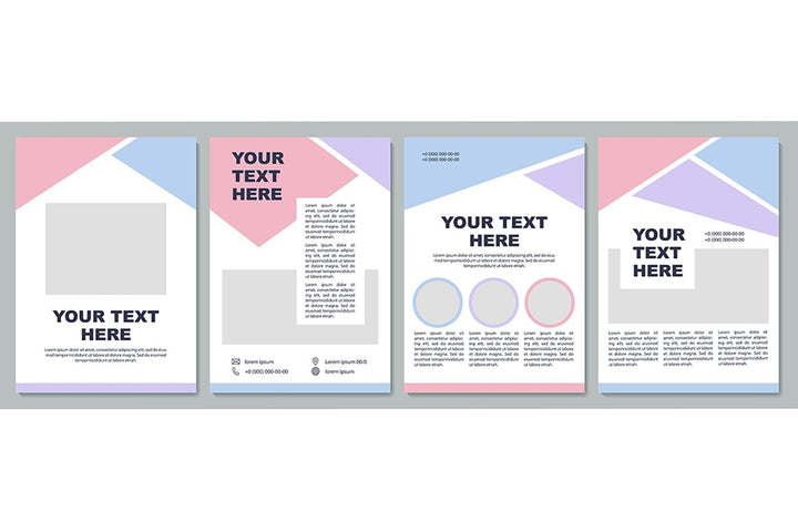Creative colorful brochure template bundle