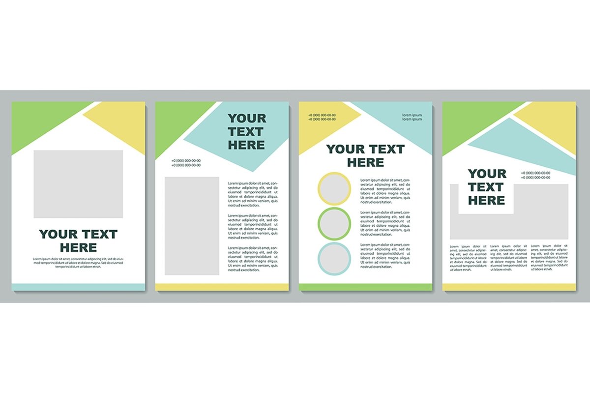 Creative colorful brochure template bundle