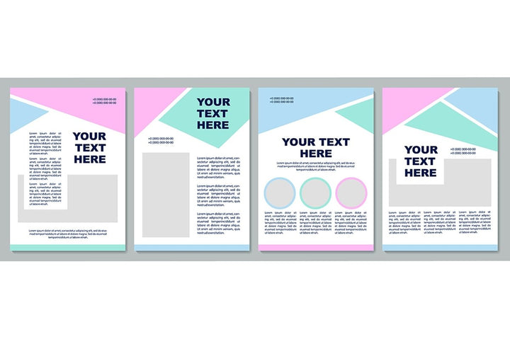 Creative colorful brochure template bundle