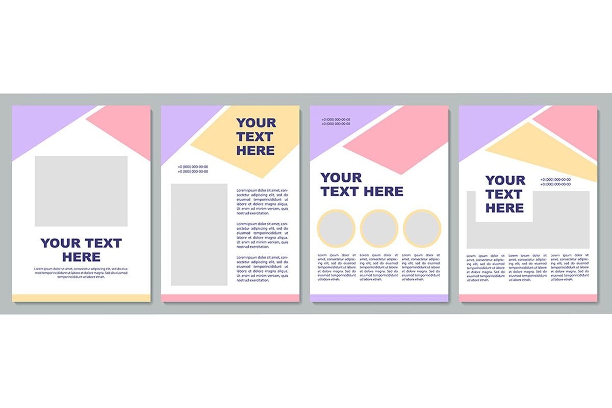 Creative colorful brochure template bundle