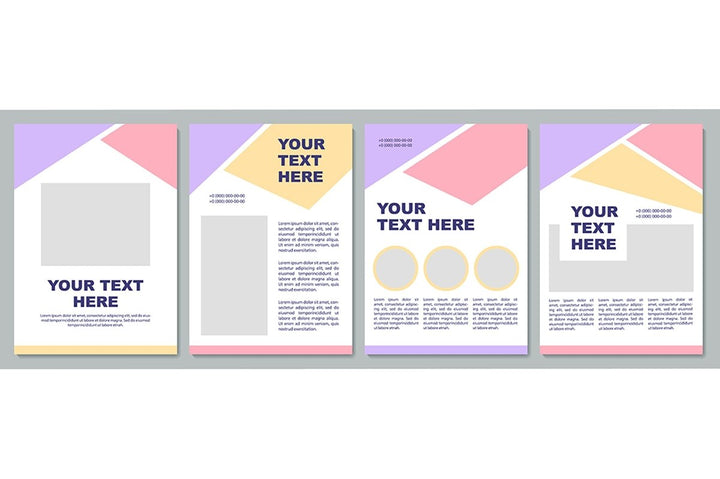 Creative colorful brochure template bundle