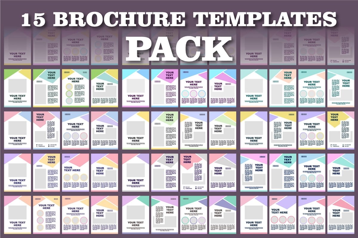 Creative colorful brochure template bundle