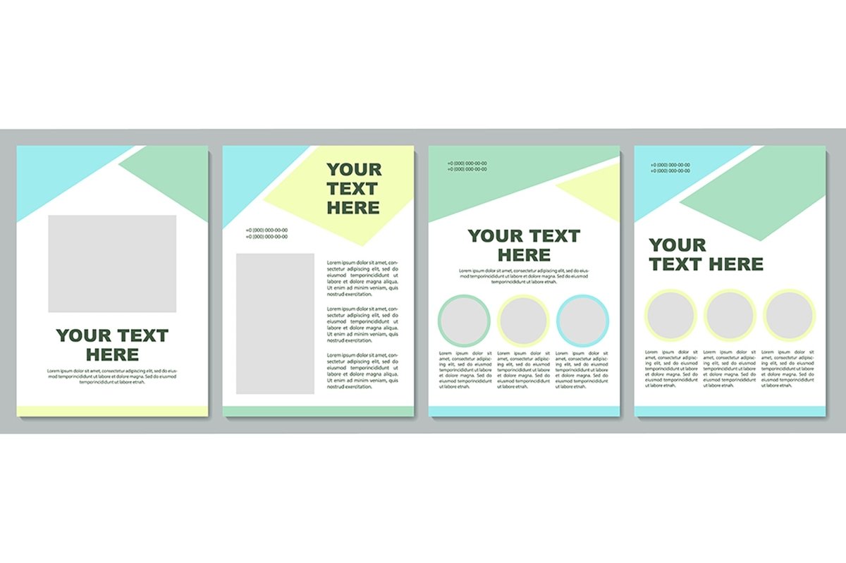 Creative colorful brochure template bundle