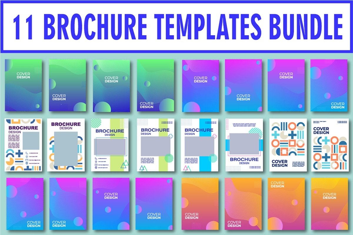 Creative design solutions blank brochure design bundle