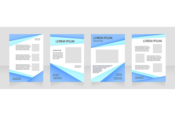Creative geometric blank brochure layout design