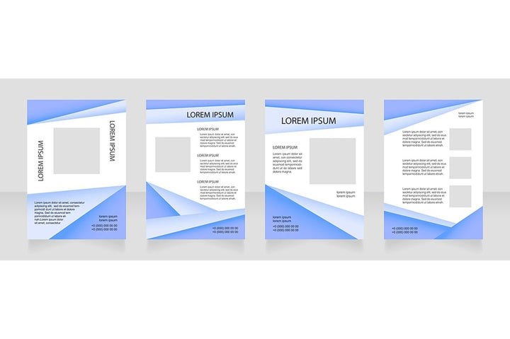 Creative geometric blank brochure layout design