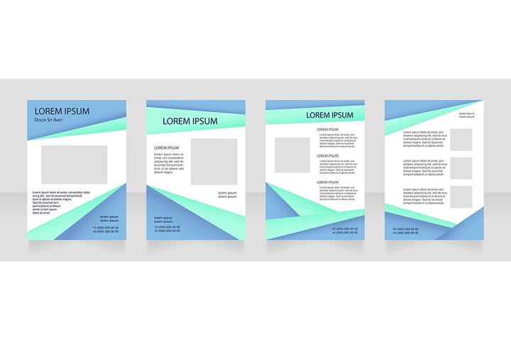 Creative geometric blank brochure layout design