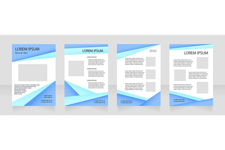 Creative geometric blank brochure layout design