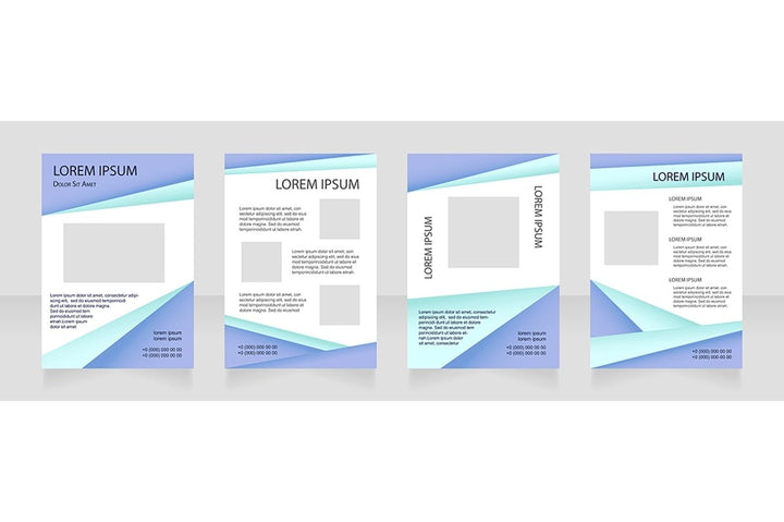 Creative geometric blank brochure layout design