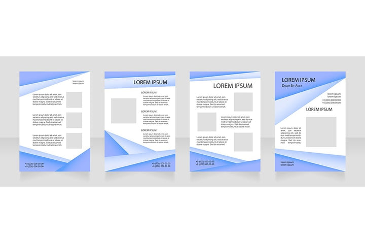 Creative geometric blank brochure layout design