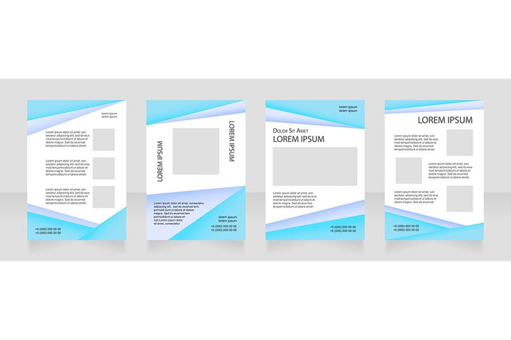 Creative geometric blank brochure layout design