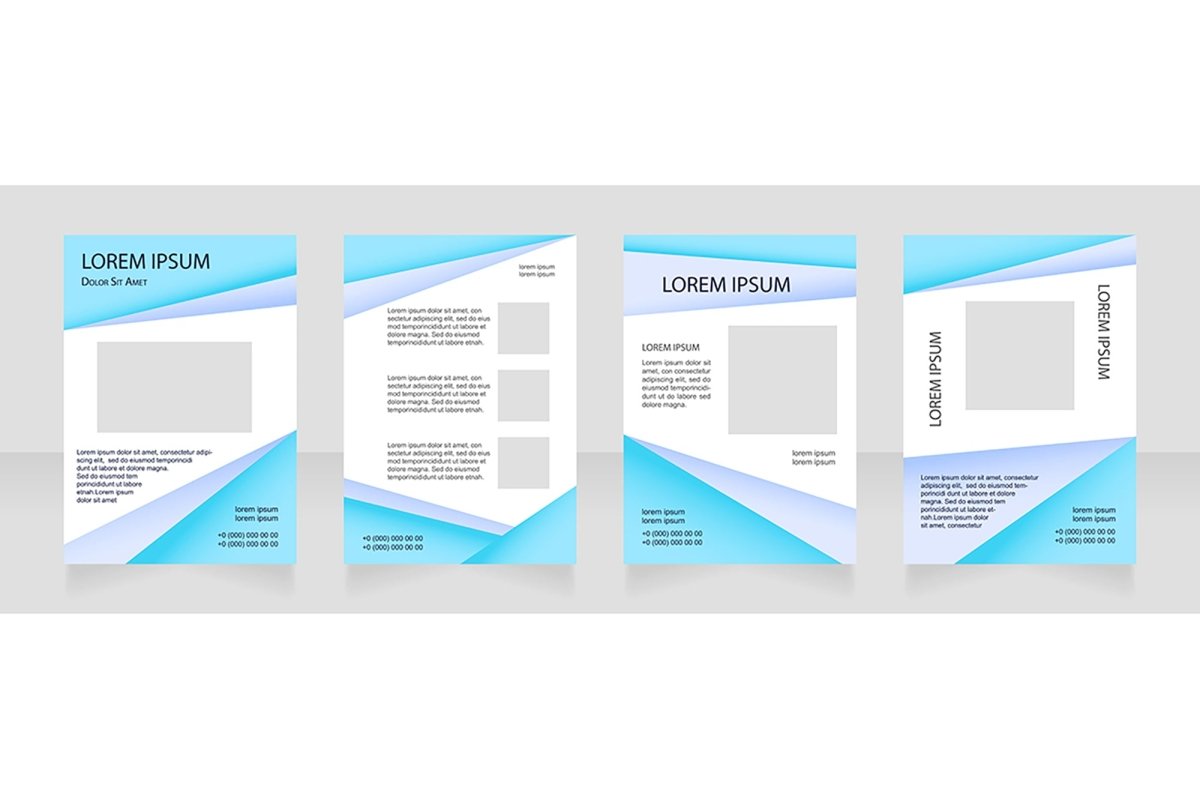 Creative geometric blank brochure layout design