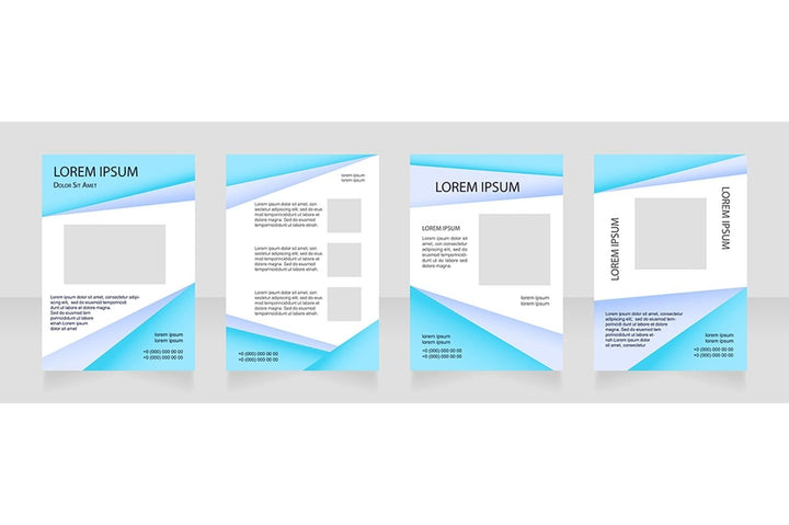 Creative geometric blank brochure layout design