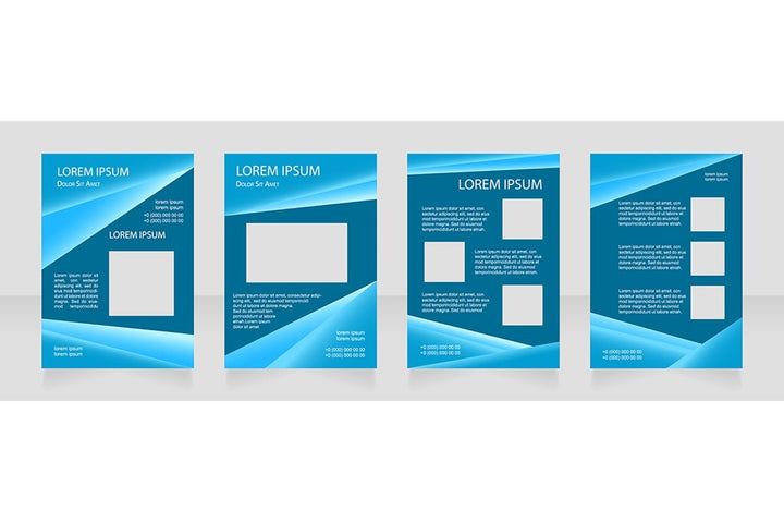 Creative geometric blank brochure layout design