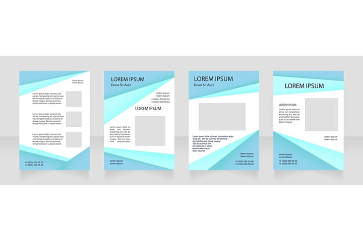 Creative geometric blank brochure layout design