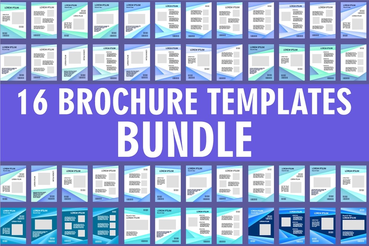 Creative geometric blank brochure layout design